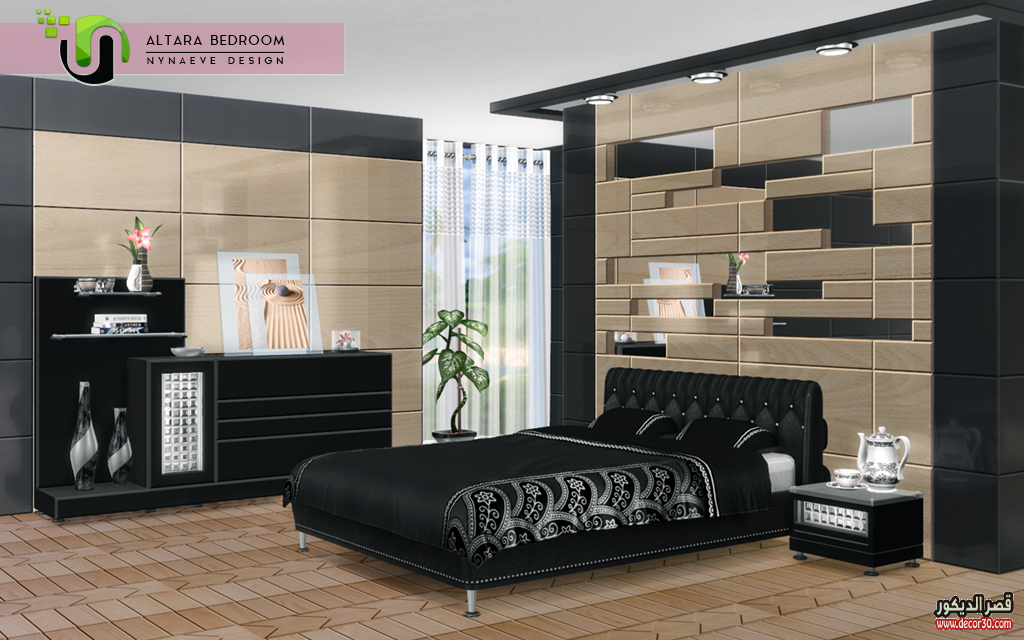 غرف النوم الكلاسيكية السوداء 2018 Classic Black Bedrooms قصر الديكور