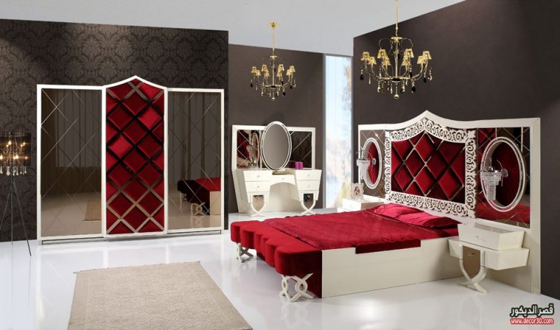 تصميم غرف نوم للعرسان 2018, Bedrooms for grooms قصر الديكور