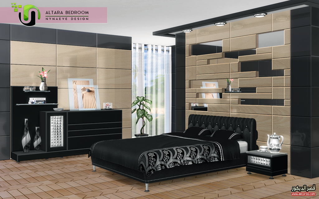 غرف النوم الكلاسيكية السوداء 2018 Classic black bedrooms قصر الديكور