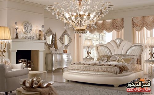 غرف نوم للعرسان رومانسية