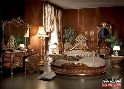 غرف نوم للعرسان مدهب