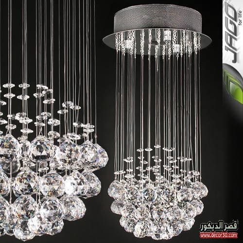 خيالي لص تسريع  اجمل الثريات الكريستال,The most beautiful crystal chandeliers - قصر الديكور