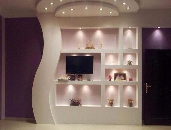 اشكال جبسيات تلفزيون حديثة,New design gypsum for tv قصر الديكور