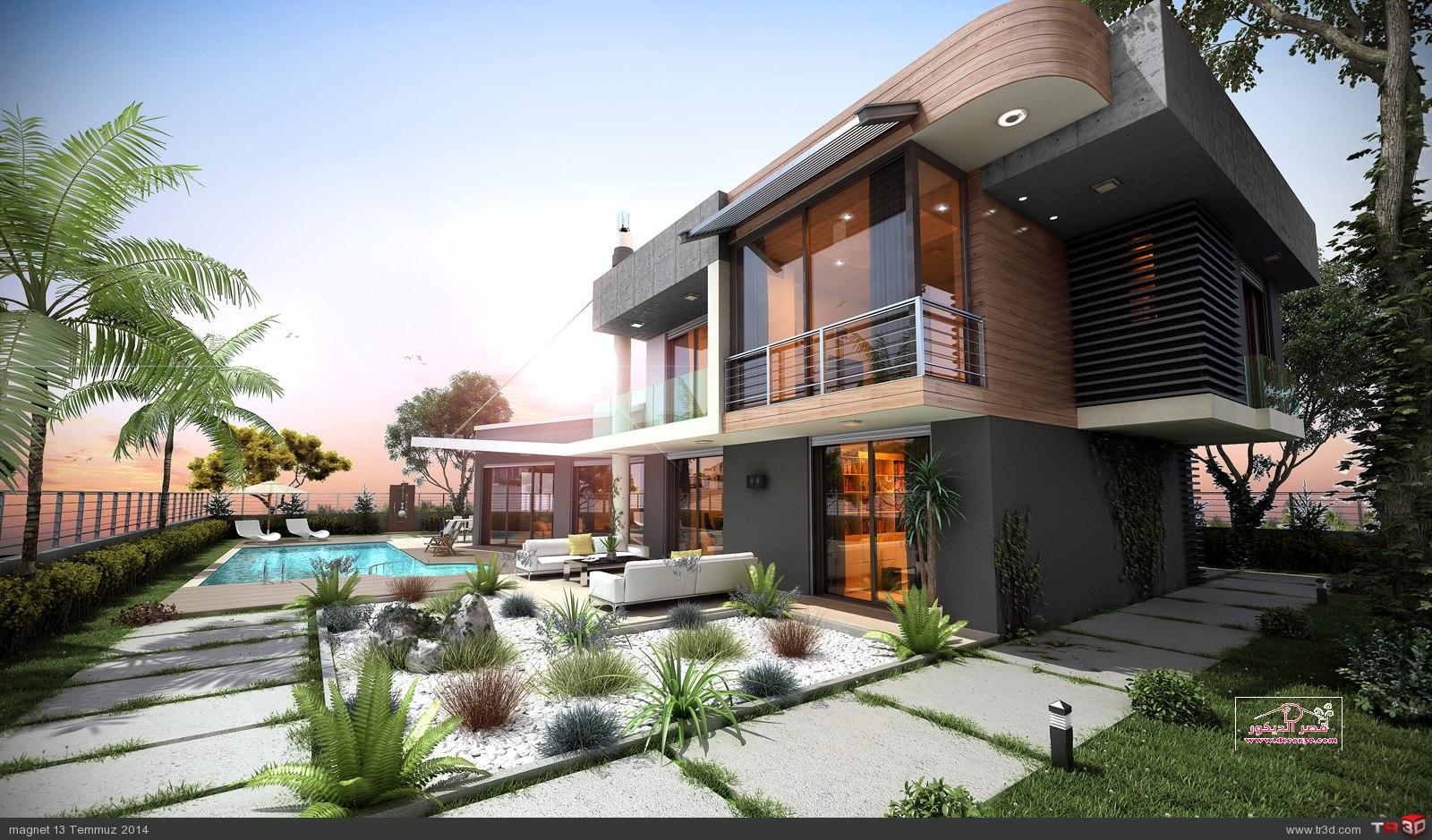 تصاميم فلل مودرن جديدة,New Modern villas Designs قصر الديكور