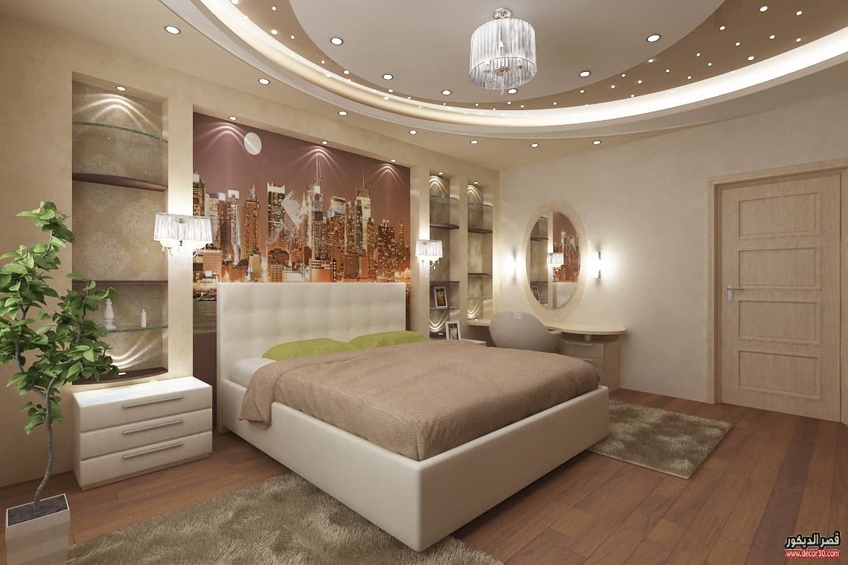 اسقف جبس غرف نوم ناعمه,Gypsum ceiling for soft bedroom قصر الديكور