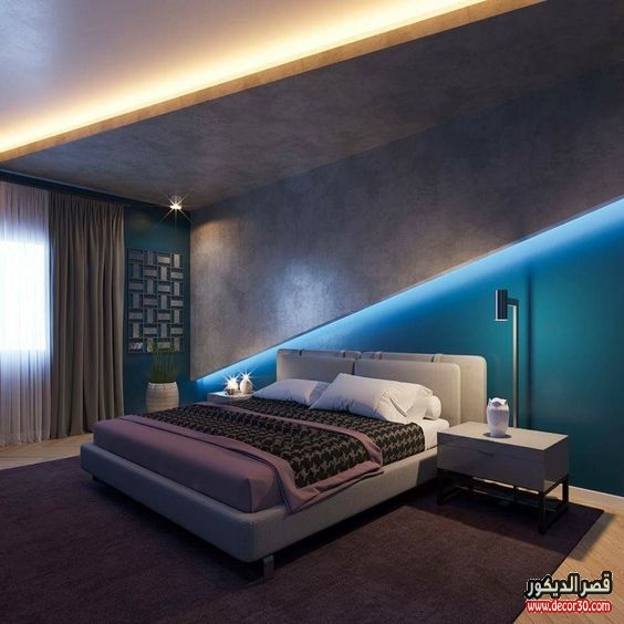 دهانات غرف نوم الوان الحوائط الحديثة ،Modern bedroom paints قصر الديكور