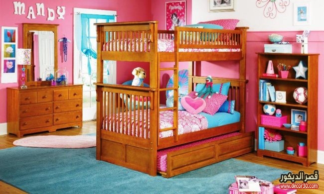 غرف نوم اطفال بسريرين ،Children's twin bedroom قصر الديكور