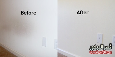 طريقة تنظيف الحوائط من الحبر