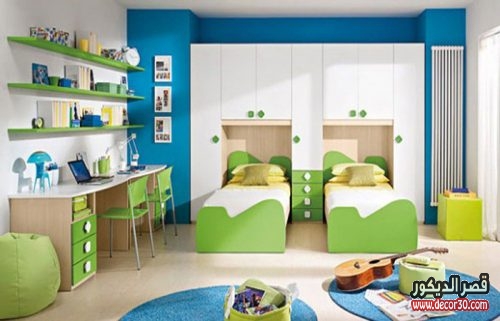الوان حوائط غرف نوم اطفال لفردين