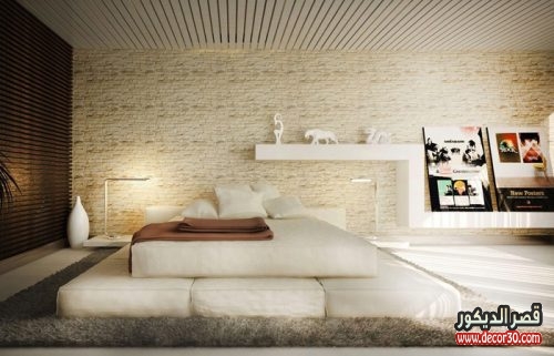 تصميم الوان حوائط غرف النوم الحديثة
