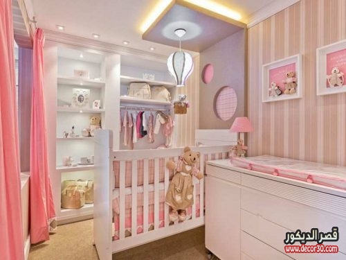 Cute baby girl nursery room decor for small space