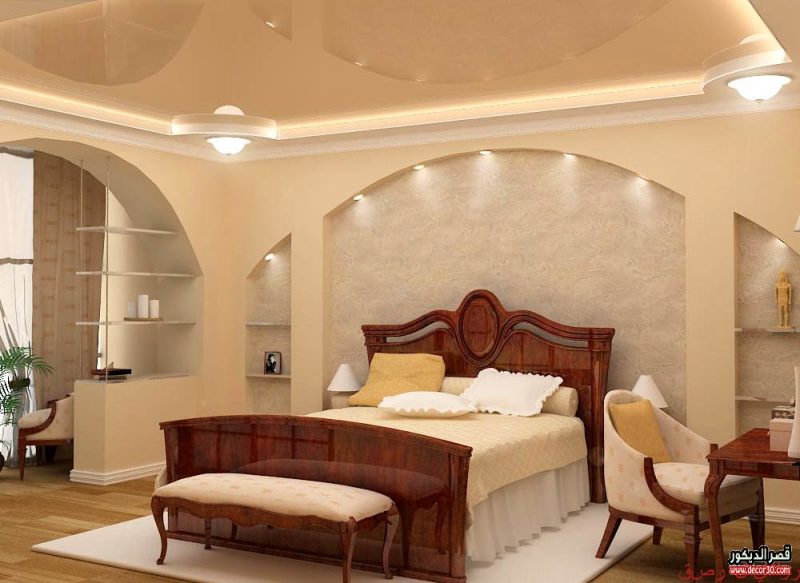 ديكورات جبس اسقف غرف نوم أفكار 2020 Gypsum Bedroom Decor قصر الديكور