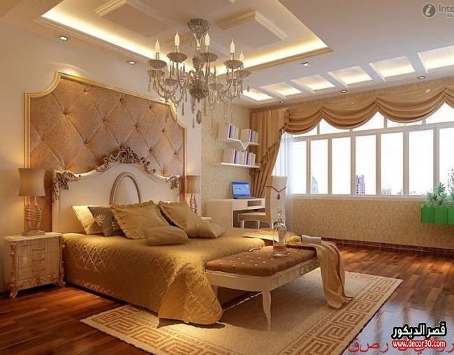 ديكورات جبس اسقف غرف نوم أفكار 2020 Gypsum Bedroom Decor قصر الديكور