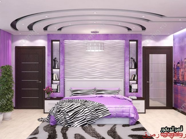 ديكورات جبس اسقف غرف نوم أفكار 2020 Gypsum Bedroom Decor قصر الديكور