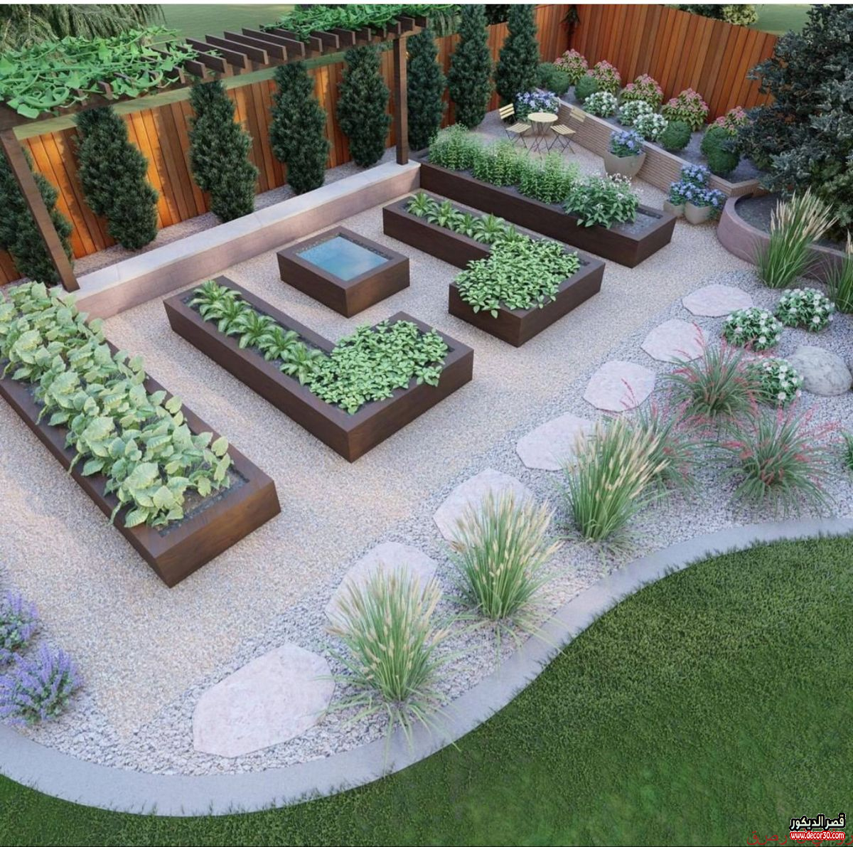 خطوات تصميم حديقة منزل بأقل التكاليف 60 فكرة جديدة 17 تصميم حديقة