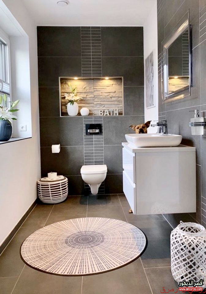 أفضل أفكار ديكور حمام صغير 2025 41 تصميم حمامات صغيرة
