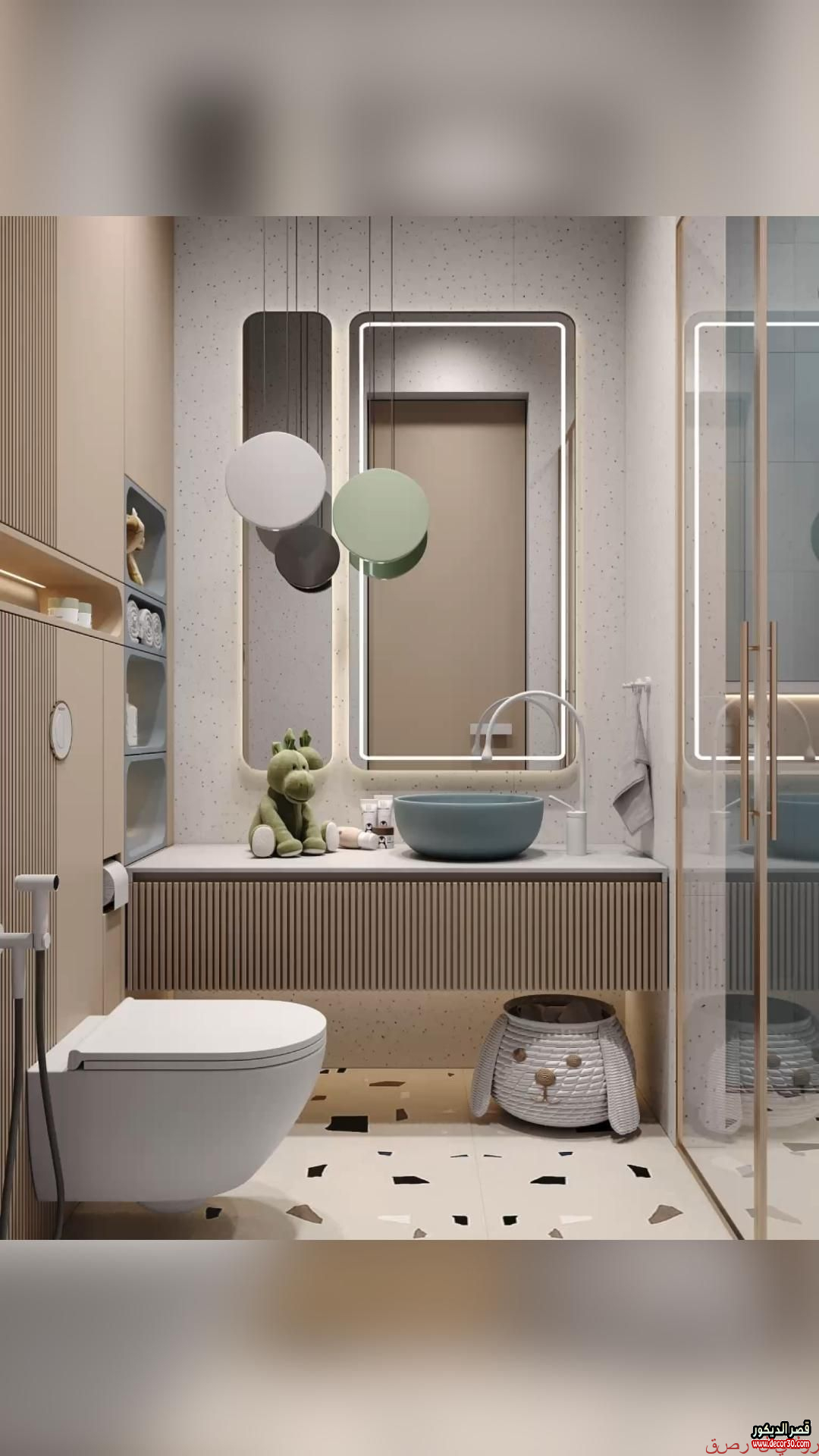 أفضل أفكار ديكور حمام صغير 2025 3 ديكور حمام صغير 2025 مودرن