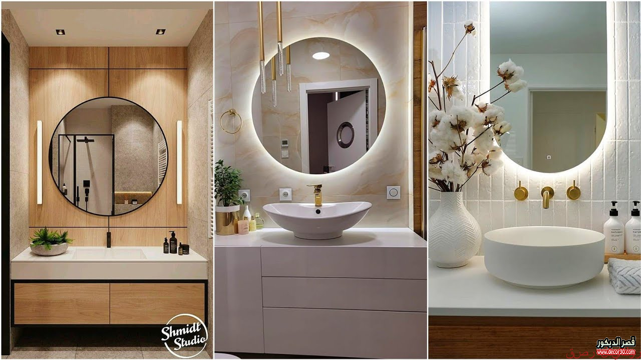 أفضل أفكار ديكور حمام صغير 2025 50 مغاسل رخام حديثه